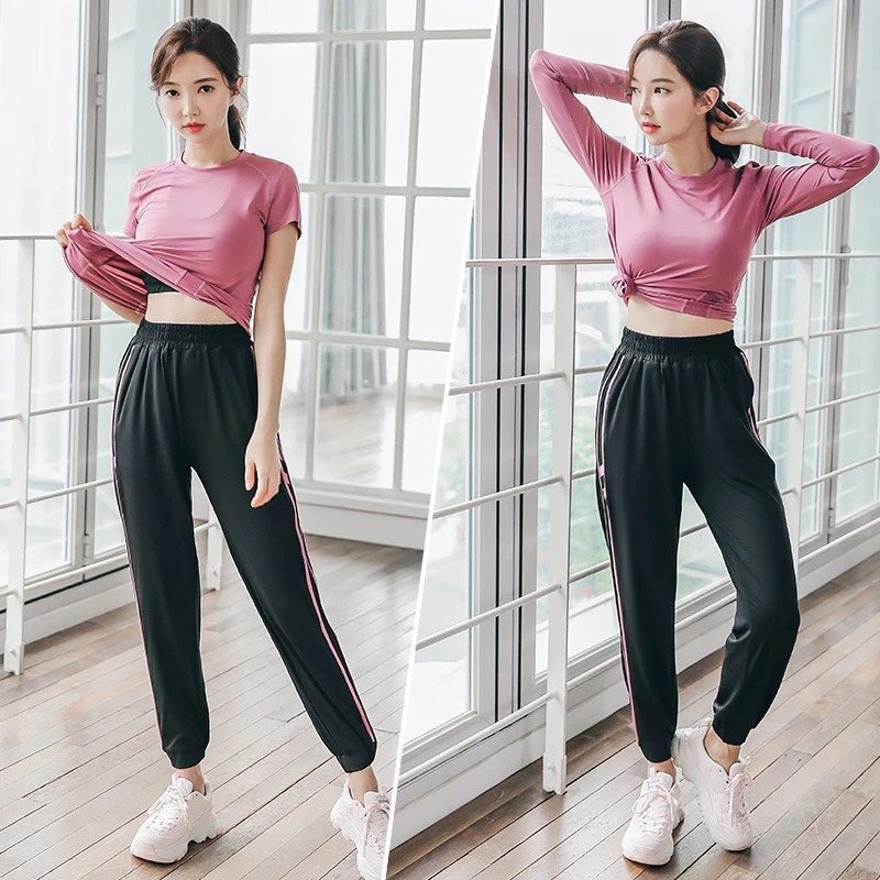 Женский комплект для йоги свободная повседневная куртка спортивный костюм