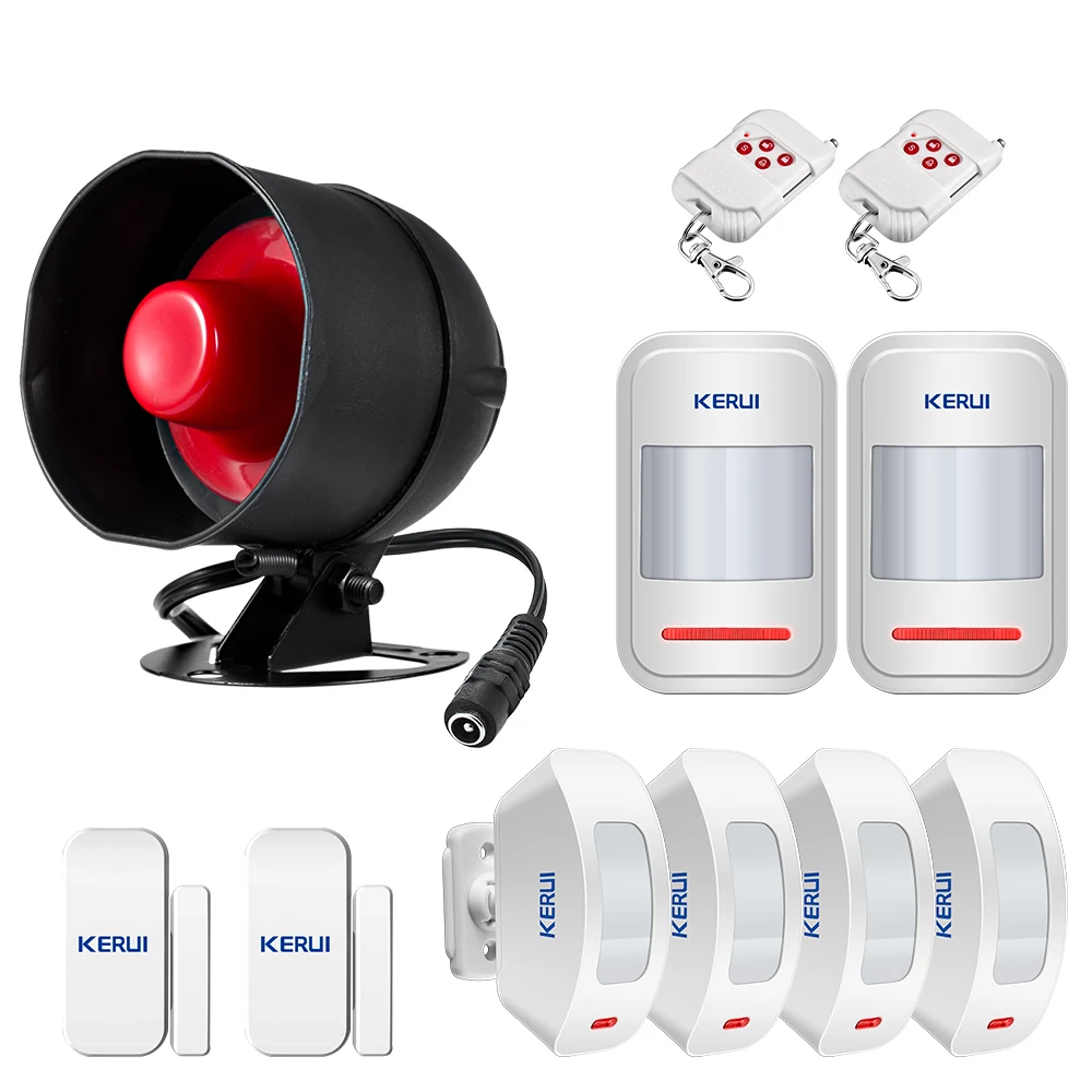 

KERUI Cheap Upgraded Standalone Wireless Home Security Alarm System Kit Siren Horn WIth Motion Detector DIY 110db Burglar Alarm
