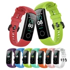 Силиконовый ремешок для Huawei Honor Band 4, 5, умные аксессуары, ремешок для браслета Honor Band 5, защитная пленка