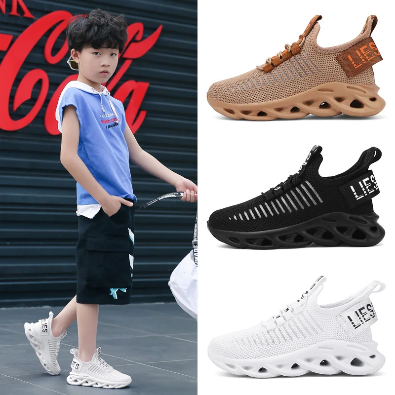 кроссовки детские 2020 детская спортивная обувь для мальчиков сетчатые легкие и