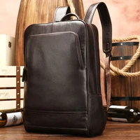 2021 men geninue leather backpacks school backpack bag for boys large capacity fashion laptop backpack travel bags