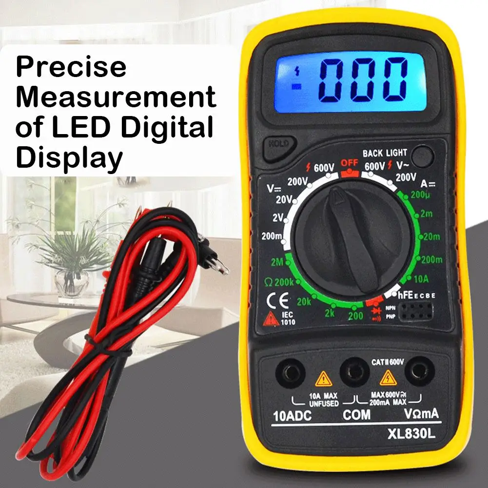 Цифровой мультиметр XL830L с ЖК-дисплеем ручной Автомобильный Электрический