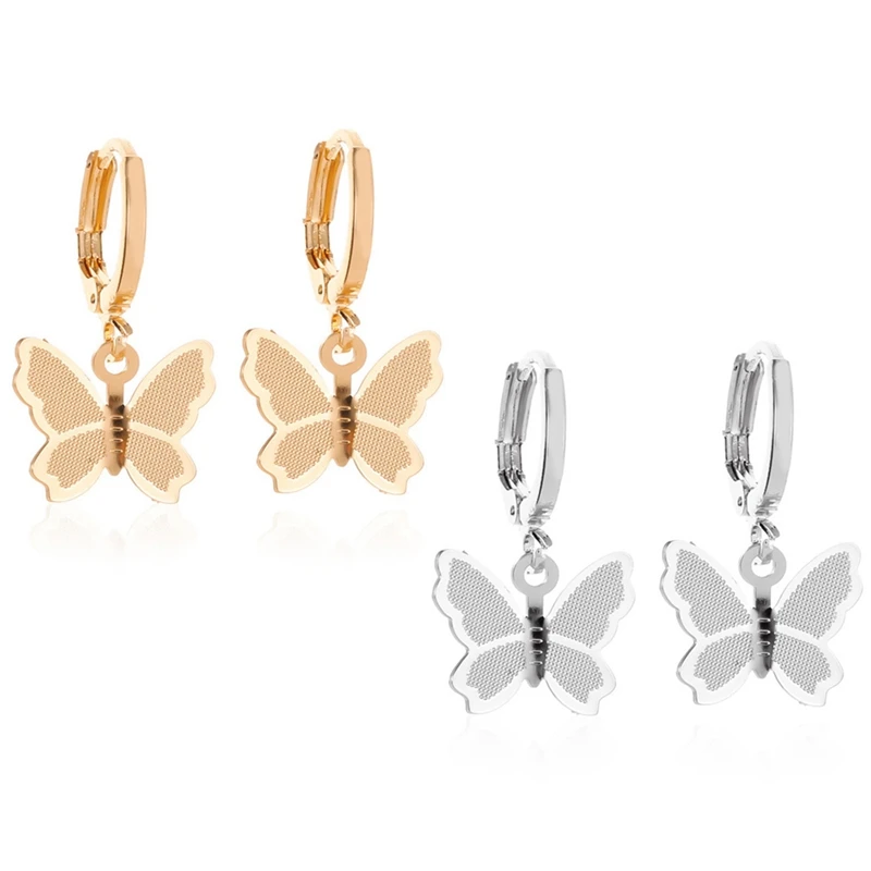 Симпатичные серьги сделай сам в виде бабочек для женщин насекомых ювелирные