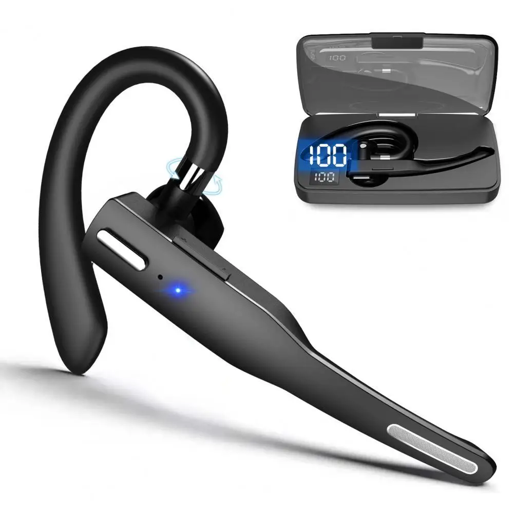 

YYK-525 Bluetooth-compatible 5.1 Earphone Digital Display Noise Reduction Business Single Handsfree Wireless Earbud for Driving