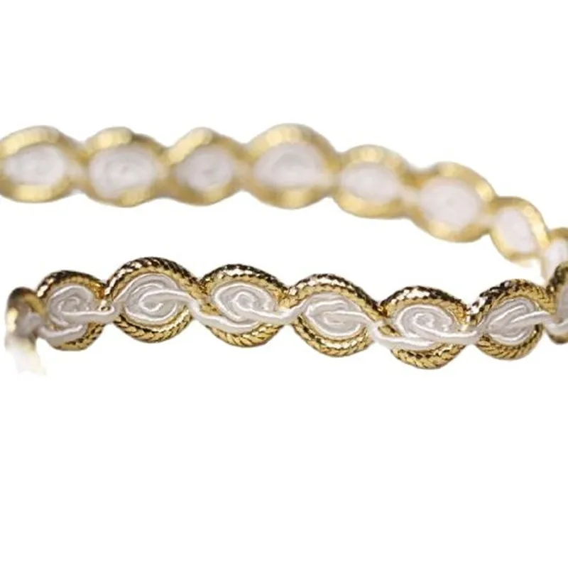 1 м последняя Золотая кружевная ткань аппликация лента см отделка из гипюра