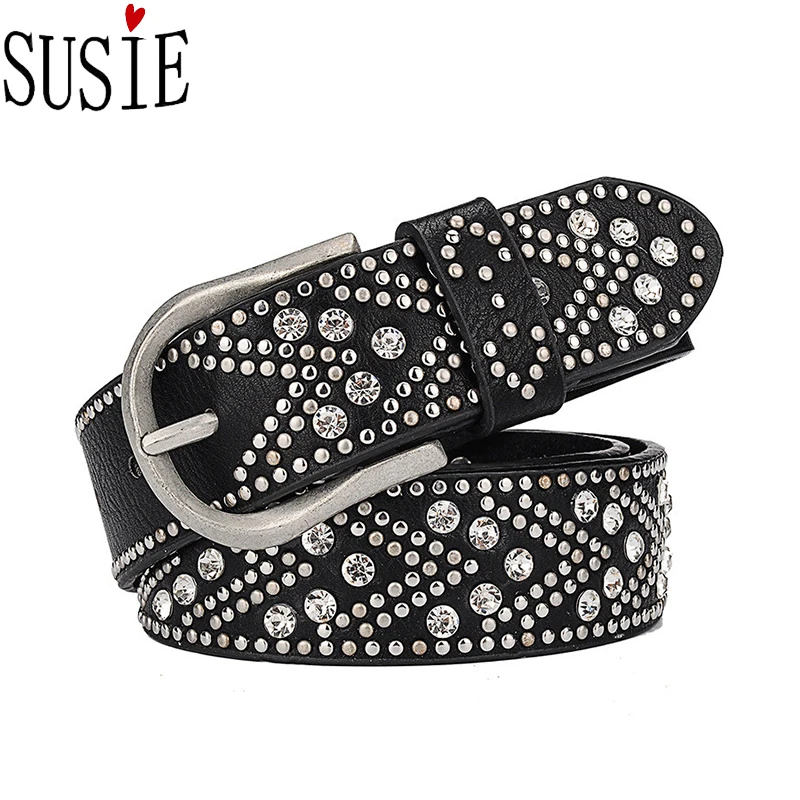 Элегантный пояс для платья модный роскошный с заклепками Дамский пряжкой из