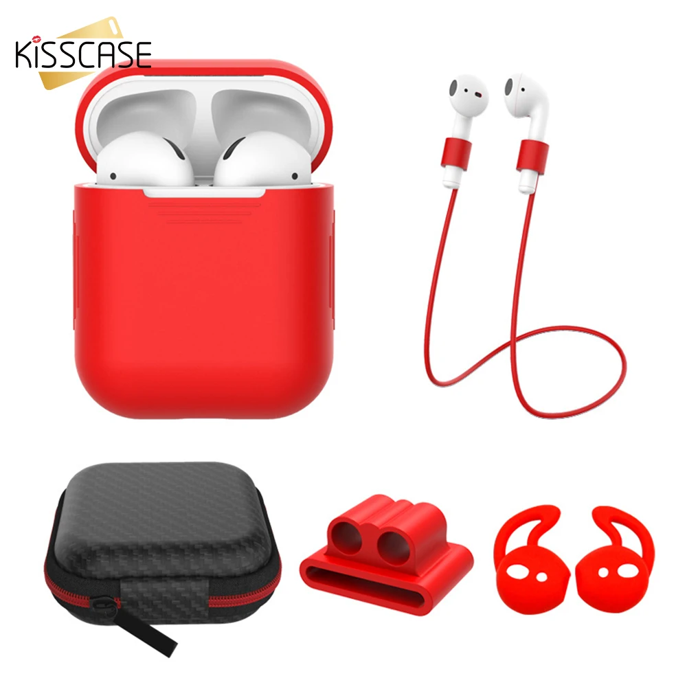 Рамочный чехол 5 шт./компл. силиконовые Беспроводной наушники для Apple Airpods 1 2