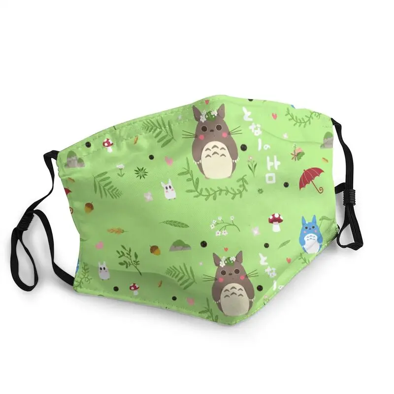 

Дышащая Маска для лица My Neighbor Totoro, унисекс, для взрослых, Миядзаки Хаяо, аниме, Пылезащитная маска против смога, защитный респиратор Муфель