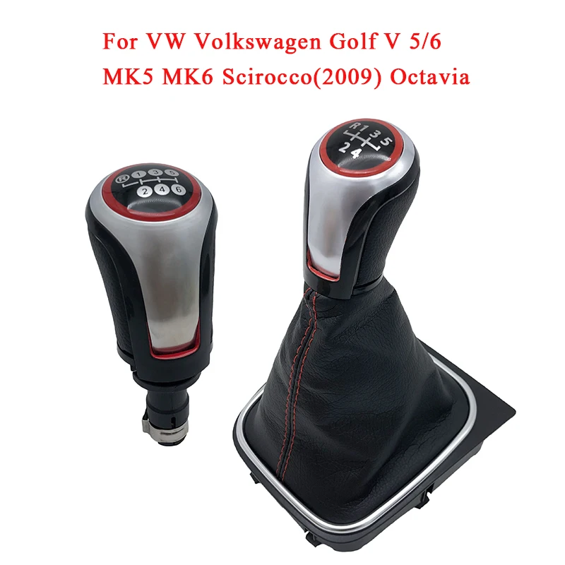 Рычаг переключения передач 5/6 рычаг кожаный чехол для VW Volkswagen Golf V MK5 MK6 Scirocco(2009)