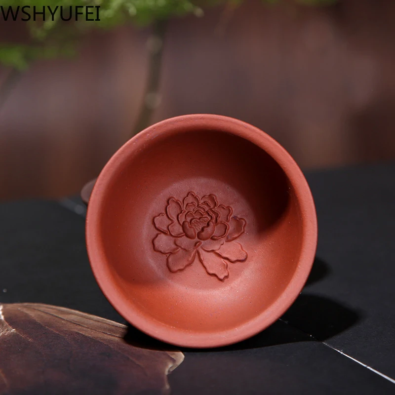 4 шт./лот фиолетовая чашка для грязи 50mll ручная работа Песочная чаша чайный пион