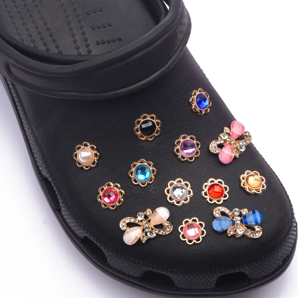 Brand  Designer Croc Charms Accessories Bling Rhinestone Girl Gift  For Clog Shoe Decoration