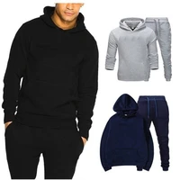 mens tracksuit 2 piece plain hoodie sets boy male street clothing wholesale jacketpant sweatsuit pants trousers suit clothing
