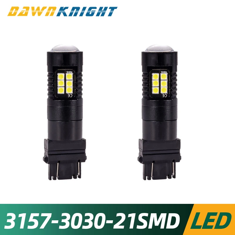 2 шт. Автомобильные светодиодные сигнальные лампы T25 3157 3030 21SMD P27/5 Вт|Сигнальная