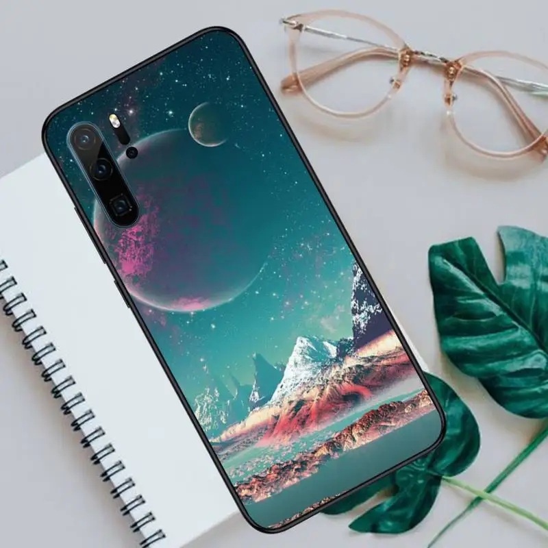 

Star Moon Space pattern Phone Case For Huawei honor Mate P 10 20 30 40 Pro 10i 9 10 20 8 x Lite Luxury brand shell funda coque