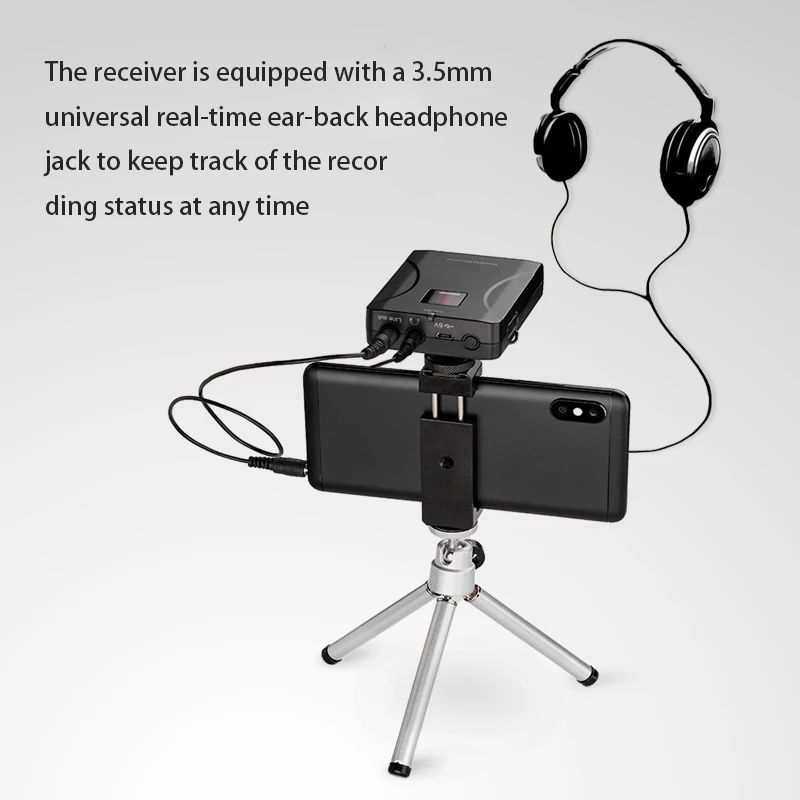 

Hot SW-M1 Wireless Lavalier Microphone Is Suitable for Camera Interview Recording One for One