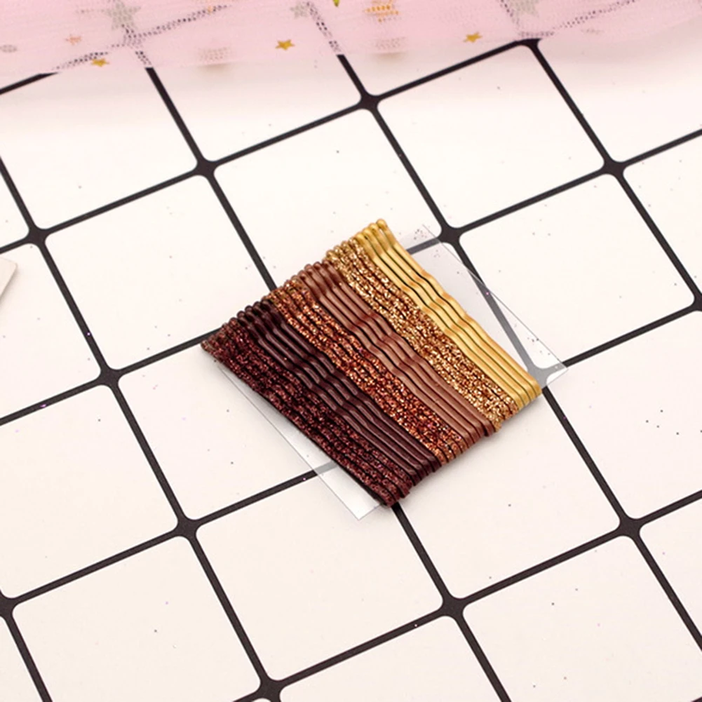 

24Pcs 5cm U Shape Hair Clips Bobby Pins for Women Girls Bride Hair Styling Accessories Black Colourful Hairpins Metal Barrettes