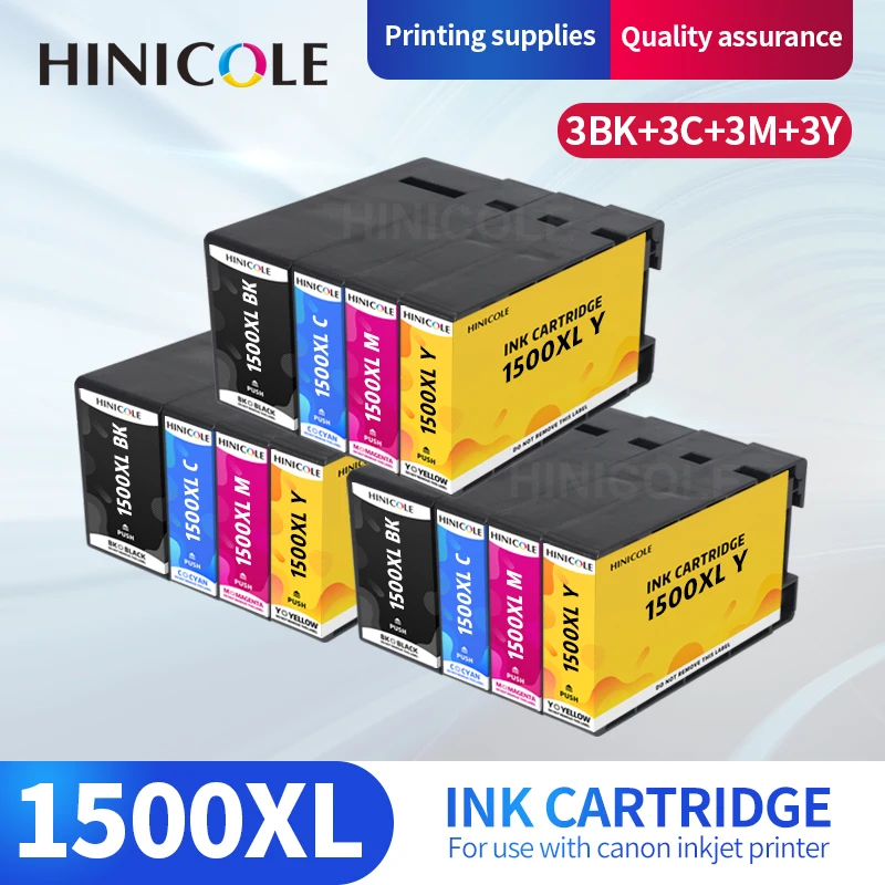 

HINICOLE Compatible Ink Cartridges For Canon PGI 1500 1500XL MAXIFY MB2050 MB2350 printers printer Cartridge PGI-1500 PGI1500 XL