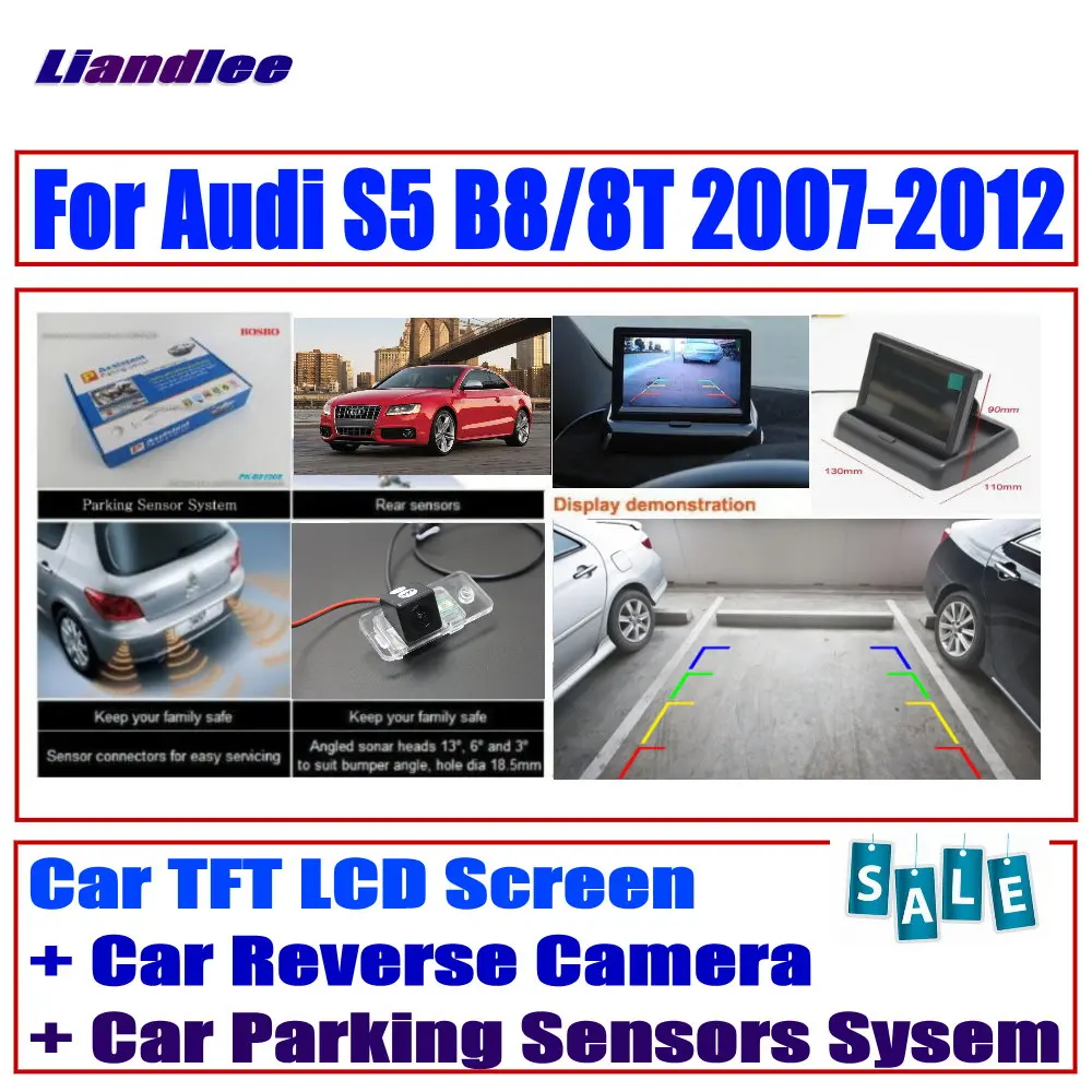 Автомобильная задняя система датчиков парковки для Audi S5 2007 2012 HD монитор