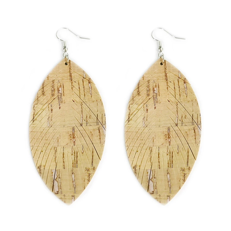 M & G 6 узоров винтажные деревянные серьги из искусственной кожи кактус простые