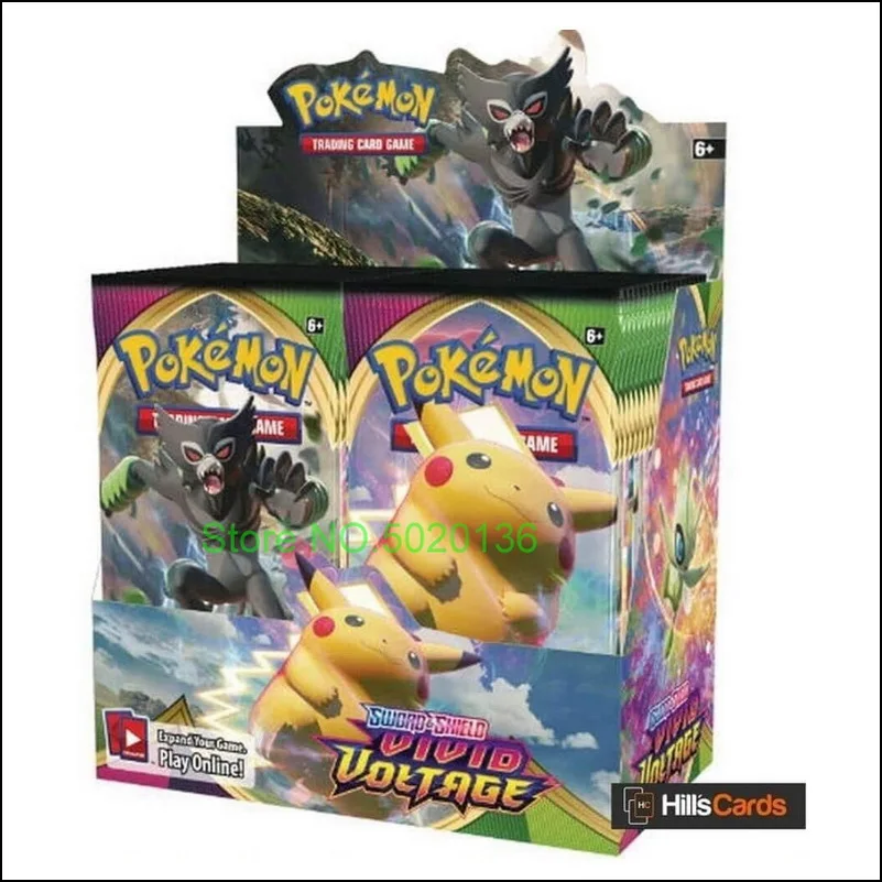 Карты Pokemones меч и щит яркий усилитель напряжения 36 упаковок|Игровые фигурки