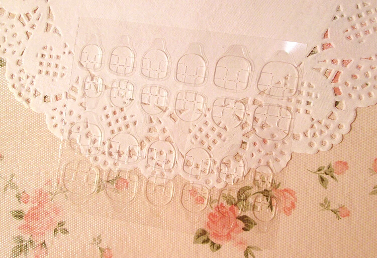 10 листов DIY наконечник для ногтей прозрачный двухсторонний самоклеющийся стикер