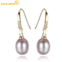 sace gems women earrings 925 sterling silver natural pearl eardrop 18k zircon fashion boutique jewelry gift accessories ear stud