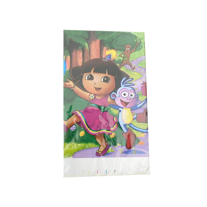 

57pcs Dora the Explorer girls Birthday Party Supplies Party Decoration Tableware Napkin Plate Tablecloth supply Girl favorite
