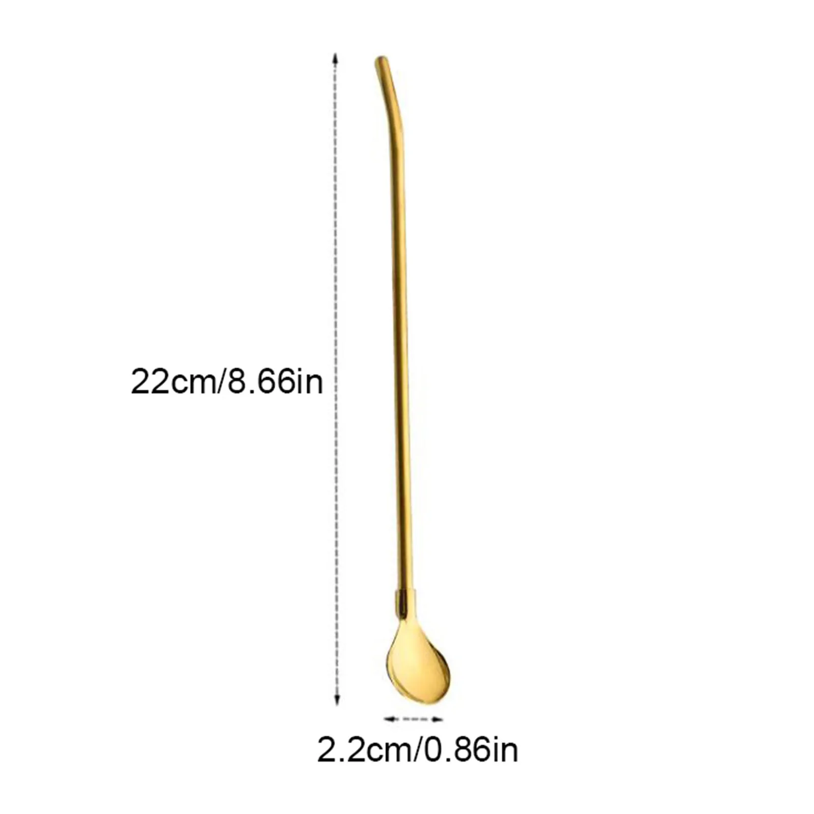

Stainless Steel Straw Spoon Integrated Dual-purpose Metal Drinking Straw Reusable Milk Cocktail Coffee Stirring Spoon