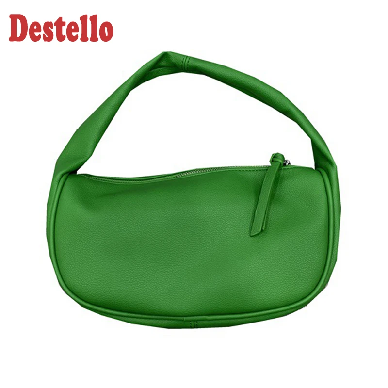 

Women shoulder bags dumplings package fashionable joker PU fabric Lady axillary package Large capacity Female handbag