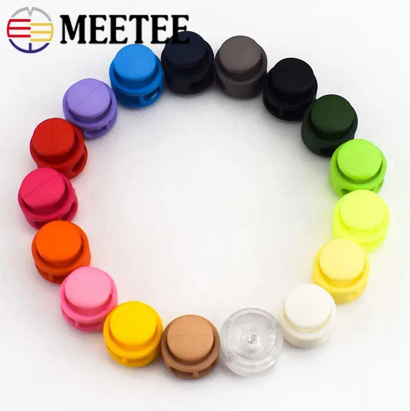 Meetee 50 шт. 6 мм многоцветная пластиковая Стопорная шляпа эластичная Регулируемая