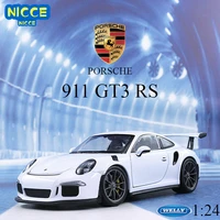 welly diecast 124 car simulator model car alloy porsche 911997 gt3 rs sports car metal toy racing car for kid gift collection
