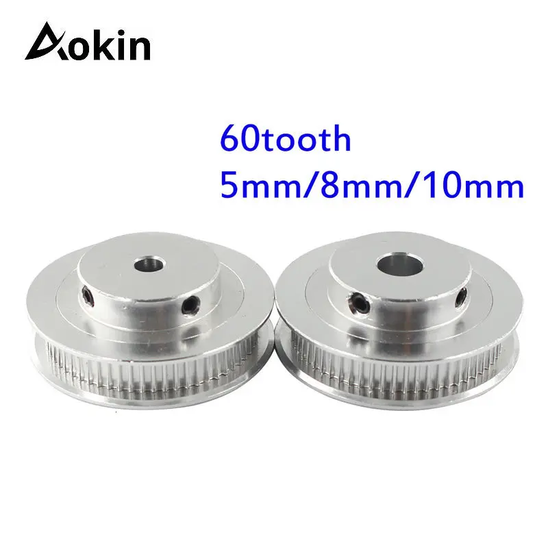 3D Printer Parts GT2 Timing Pulley 30 36 40 60 Tooth Wheel Bore 5mm 8mm Aluminum Gear Teeth Width 6mm 2GT Accessories For Reprap |