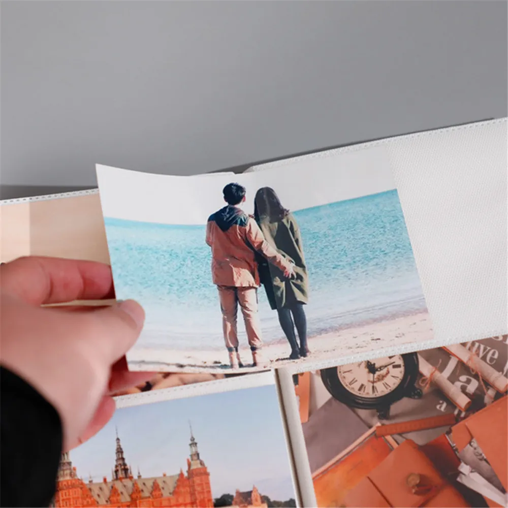 6-дюймовый фотоальбом из ПВХ с 200 карманами 4D Большой альбом книга для