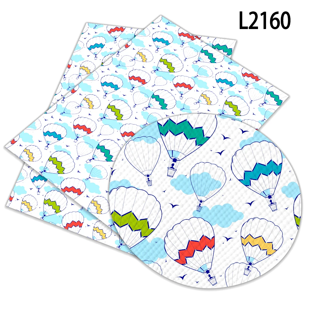 

A4 20x30cm Adorable Ballons Printed Faux Leather for Hair Bow Handbags Wallet Phone Cover