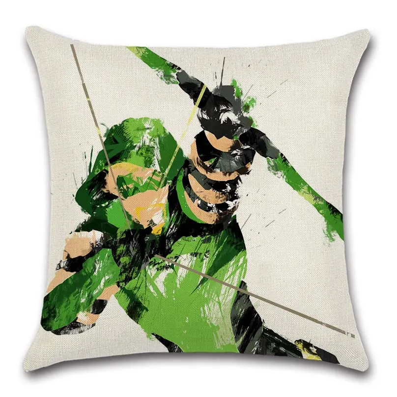 Чехол на подушку зеленого цвета со стрелой Оливер Куин украшение для дома дивана