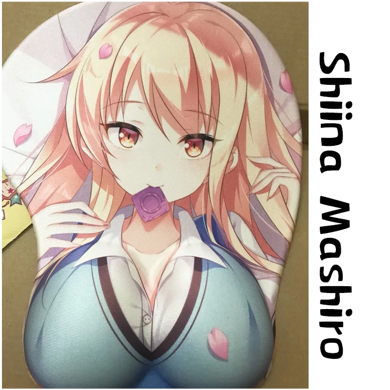 Мягкий гелевый 3D коврик для игровой мыши с рисунком аниме девушка сакурасоу Shiina