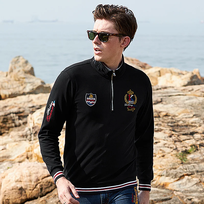 Рубашка-поло мужская с длинными рукавами размера плюс в полоску УТЕПЛЕННЫЙ ТОП