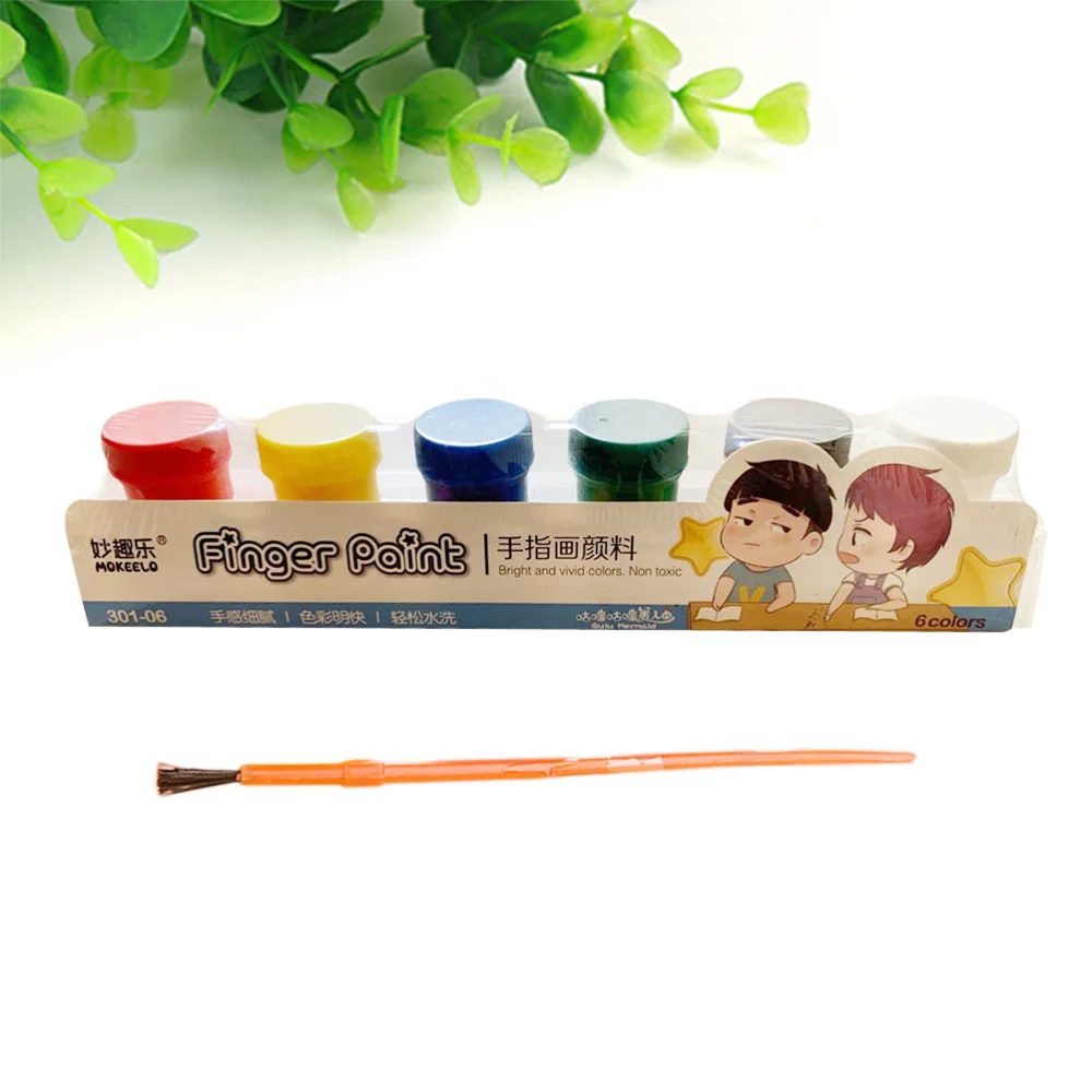 

6 pcs Colorful Finger Painting Diy Safe Washable Finger Painting Educational Color Graffiti Painting for Kids Baby