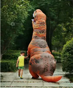 Надувной костюм динозавра T-Rex на Хэллоуин вечерние платья для взрослых игровое