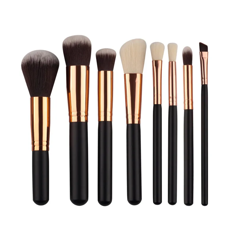 

8PCS Mini Makeup brushes set synthetic hair makeup brush essential kit professional makup brush top quality G08035