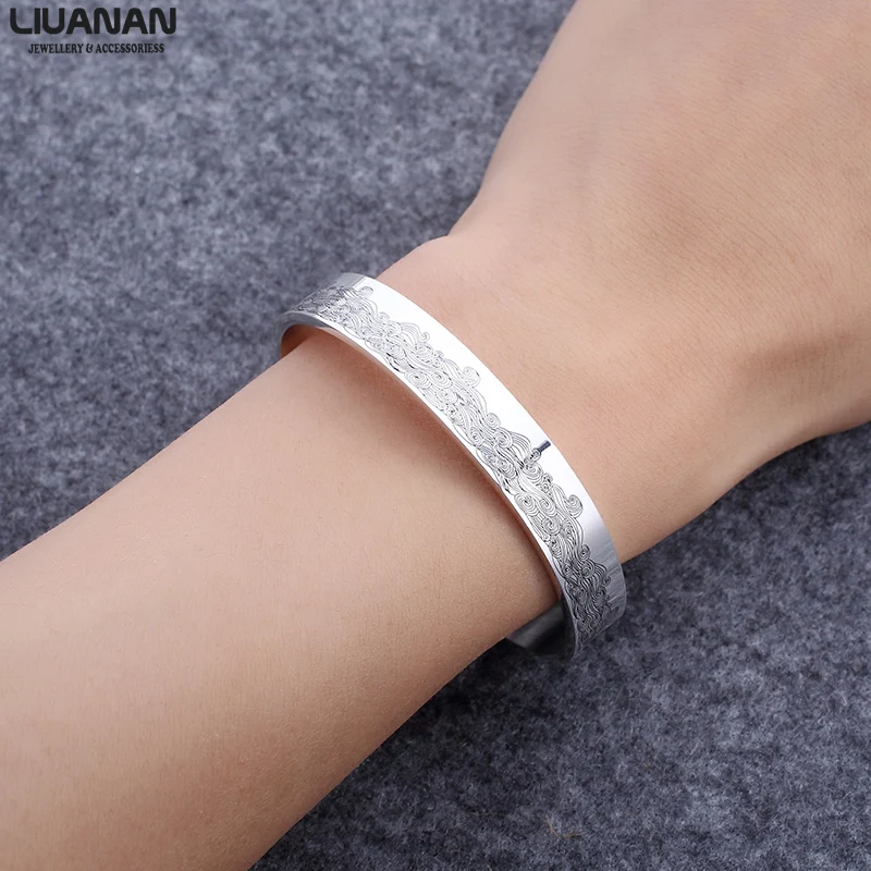 10 мм я шторм Выгравированная манжета браслет широкий Семейный Браслет для женщин