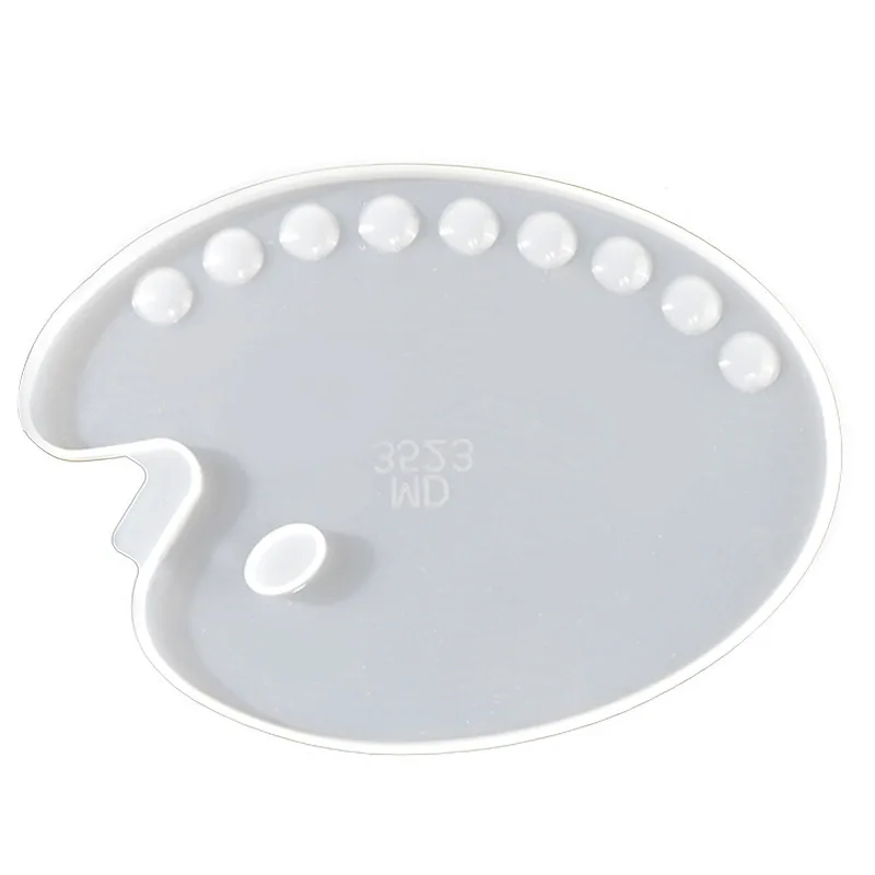 

2Pcs Handmade Paint Palette Resin Casting Mold Oval Shape Art Palette Resin Mold DIY Oil Paint Pallete Painting Molds