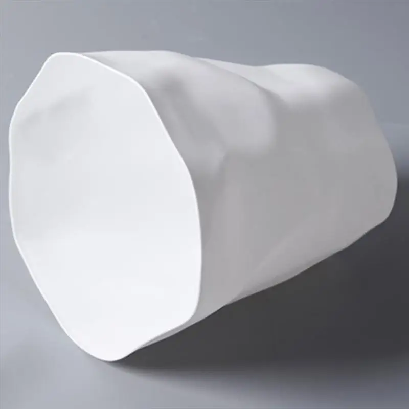 Корзина для мусора в скандинавском стиле плиссированная бумажная корзина белого