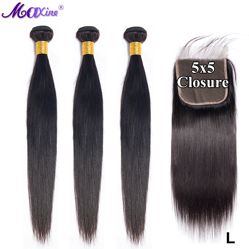 5x5 закрытие с пряди 8 30 &quotпряди закрытием Maxine Remy прямые человеческие волосы