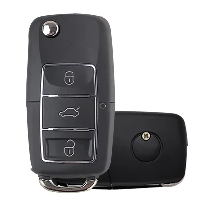 black Авто ключ оболочка для Volkswagen для Vw для сиденья для Skoda Jetta Golf Passat Beetle Polo Bora 3 кнопки Замена флип пульт дистанционного управления - Цвет: black