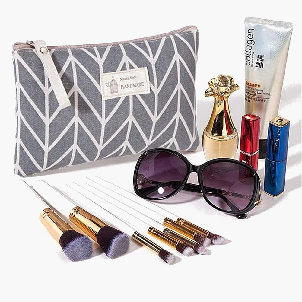 Женская клетчатая дорожная косметичка сумка для макияжа женская сумочка на