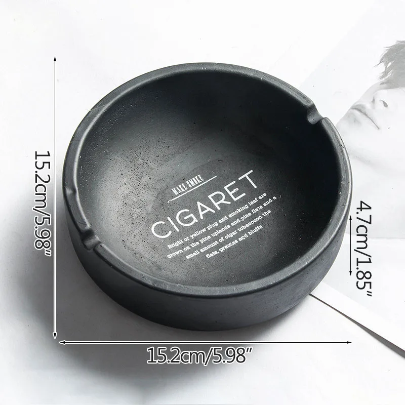 

Nordic Contracted Cement Ashtray Creative Portable Ashtray Home Decoration Accessories Desktop Decor Ornament Crafts Gifts