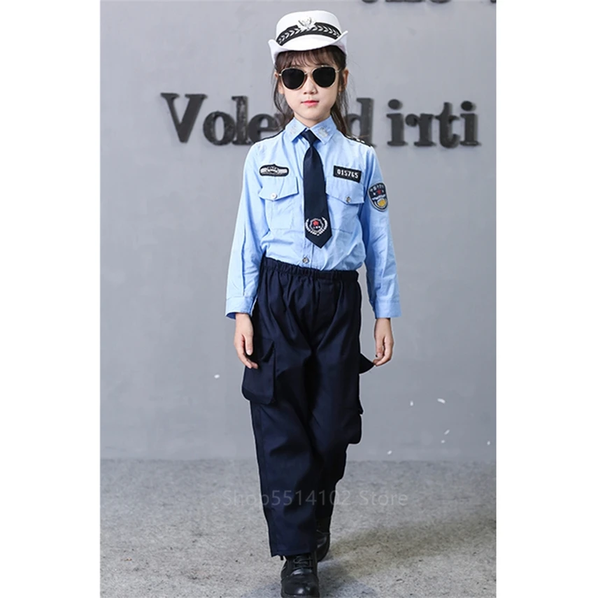 ГАИ подростков Косплей крошечные полицейский костюм для Хэллоуина детей