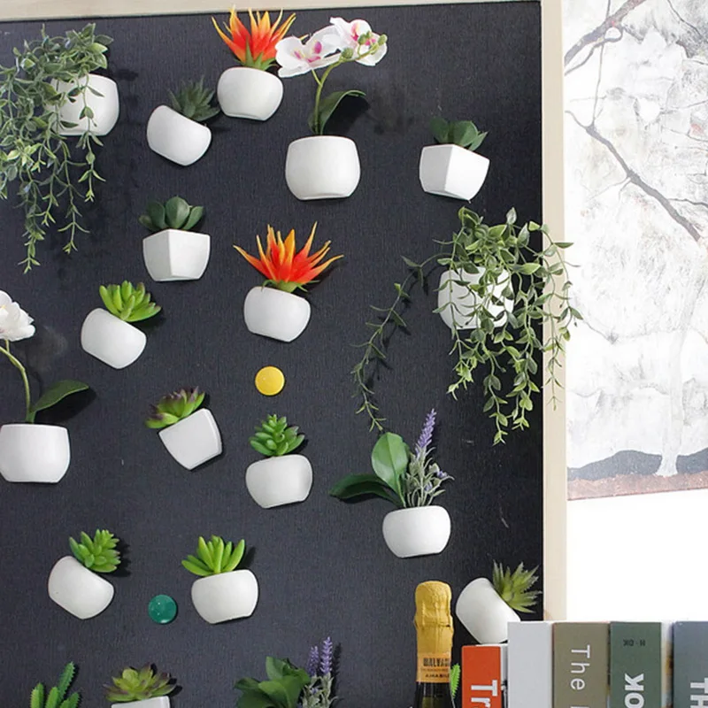 Наклейка на холодильник искусственный букет цветок сочные растения или магнит