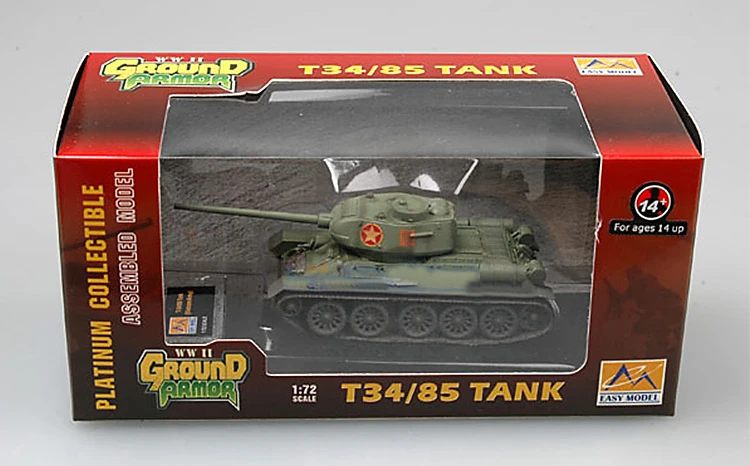 Модель среднего танка 1/72 от Trumpeter T-34 вьетнамская армия 36274/85 |